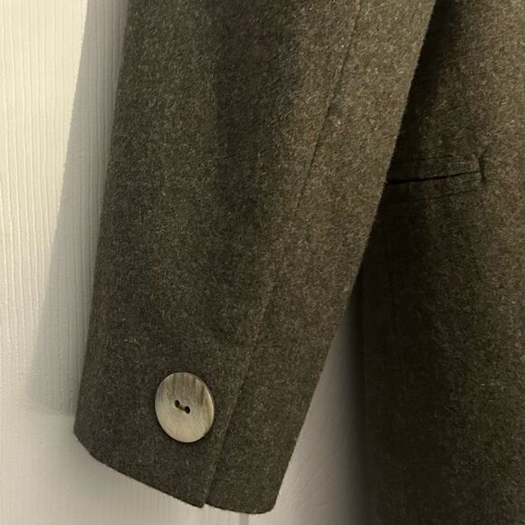 Peruvian Connection Olive Green Wool Blazer Size 10 - Picture 5 of 12